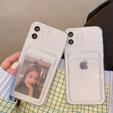 Soft Cover Silicone Wallet Card Holder For IPhone