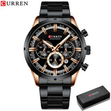 Men Watch Blue Dial Stainless Steel Band