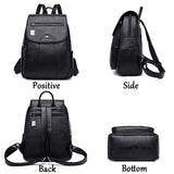 Leather backpack