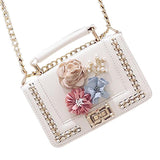 2022 Metal Clip Small Square Bag New Fashion Dinner Flower Shoulder Diagonal Handbag Bags  Shoulder Bags 822