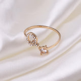 A-Z Letter Adjustable Opening Rings For Women
