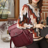 Leather backpack