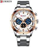 Men Watch Blue Dial Stainless Steel Band