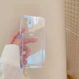 Soft Cover Silicone Wallet Card Holder For IPhone