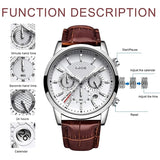 Luxury Casual Leather Quartz Men Watch