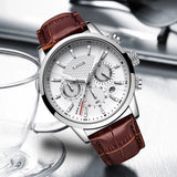 Luxury Casual Leather Quartz Men Watch