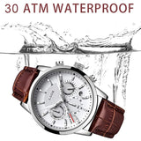 Luxury Casual Leather Quartz Men Watch