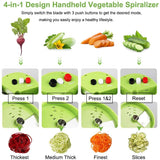 Handheld Spiralizer Vegetable Fruit Slicer Adjustable
