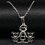 Necklaces  from Stainless Steel Pendants for Women Mother's Day Gift