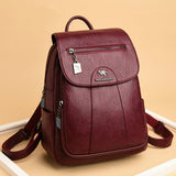 Leather backpack