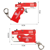 1pc Mini metal folding Gun Rubber