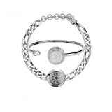 Couple Bracelet Pair of Keys and Locks Stainless Steel Bracelet