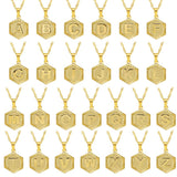 Stainless Steel 26 Letters A-Z Alphabet Letter Necklace for Women with Rose Box