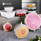 6 Pcs/Set Food Silicone Cover Reusable