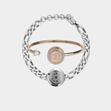 Couple Bracelet Pair of Keys and Locks Stainless Steel Bracelet