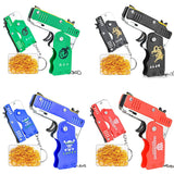 1pc Mini metal folding Gun Rubber