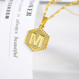 Stainless Steel 26 Letters A-Z Alphabet Letter Necklace for Women with Rose Box