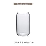 550ml/400ml Glass Cup With Lid and Straw