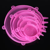 6 Pcs/Set Food Silicone Cover Reusable